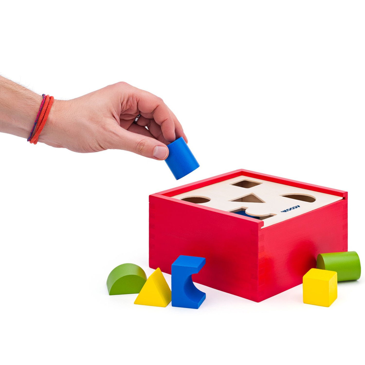 Дървен сортер в кутия