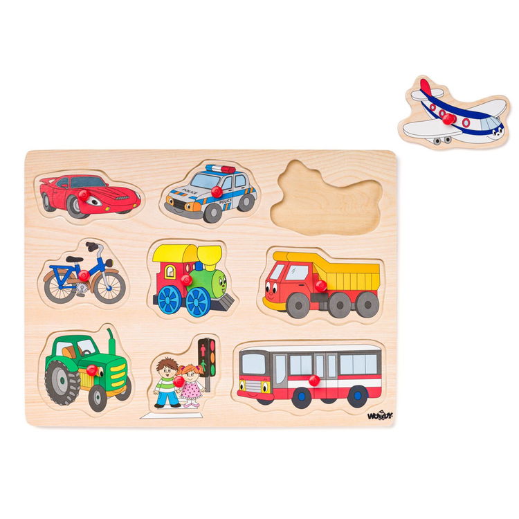 Дървен пъзел Превозни средства