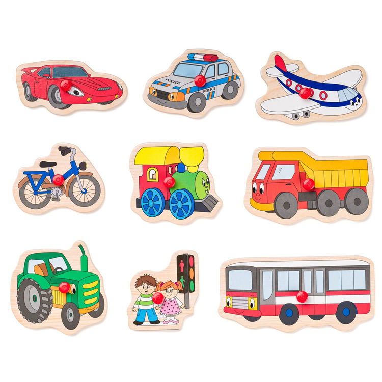 Дървен пъзел Превозни средства