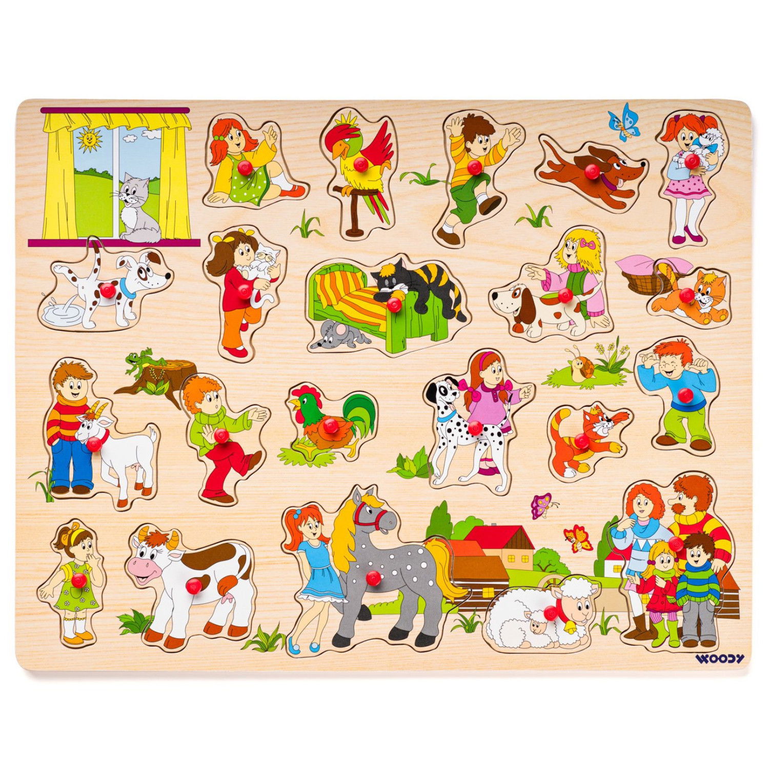 Голям дървен пъзел Във фермата