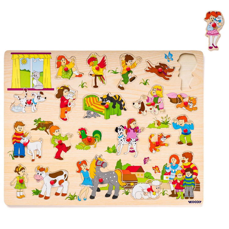 Голям дървен пъзел Във фермата