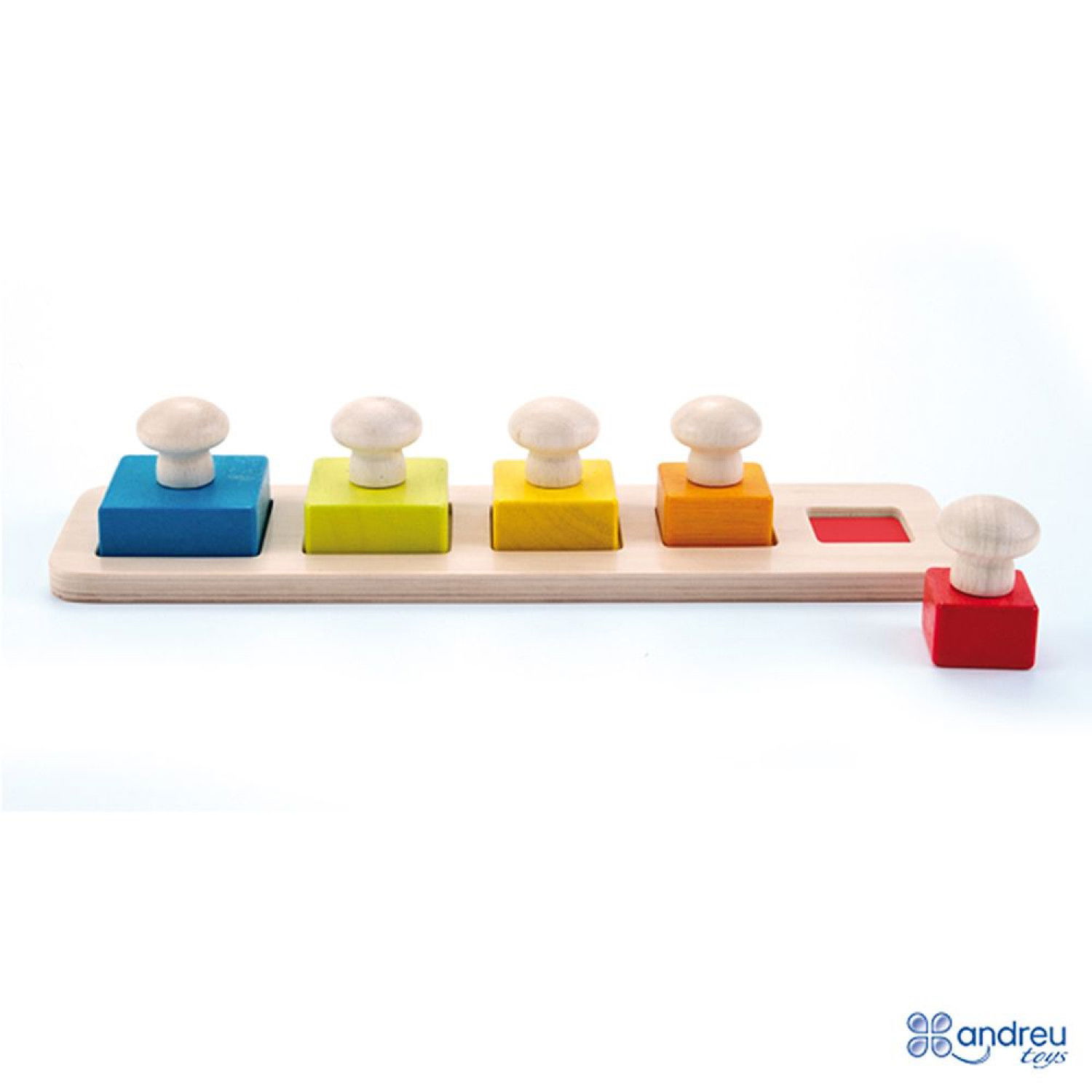 Квадратен дървен пъзел с големи дръжки, Цветове и размери