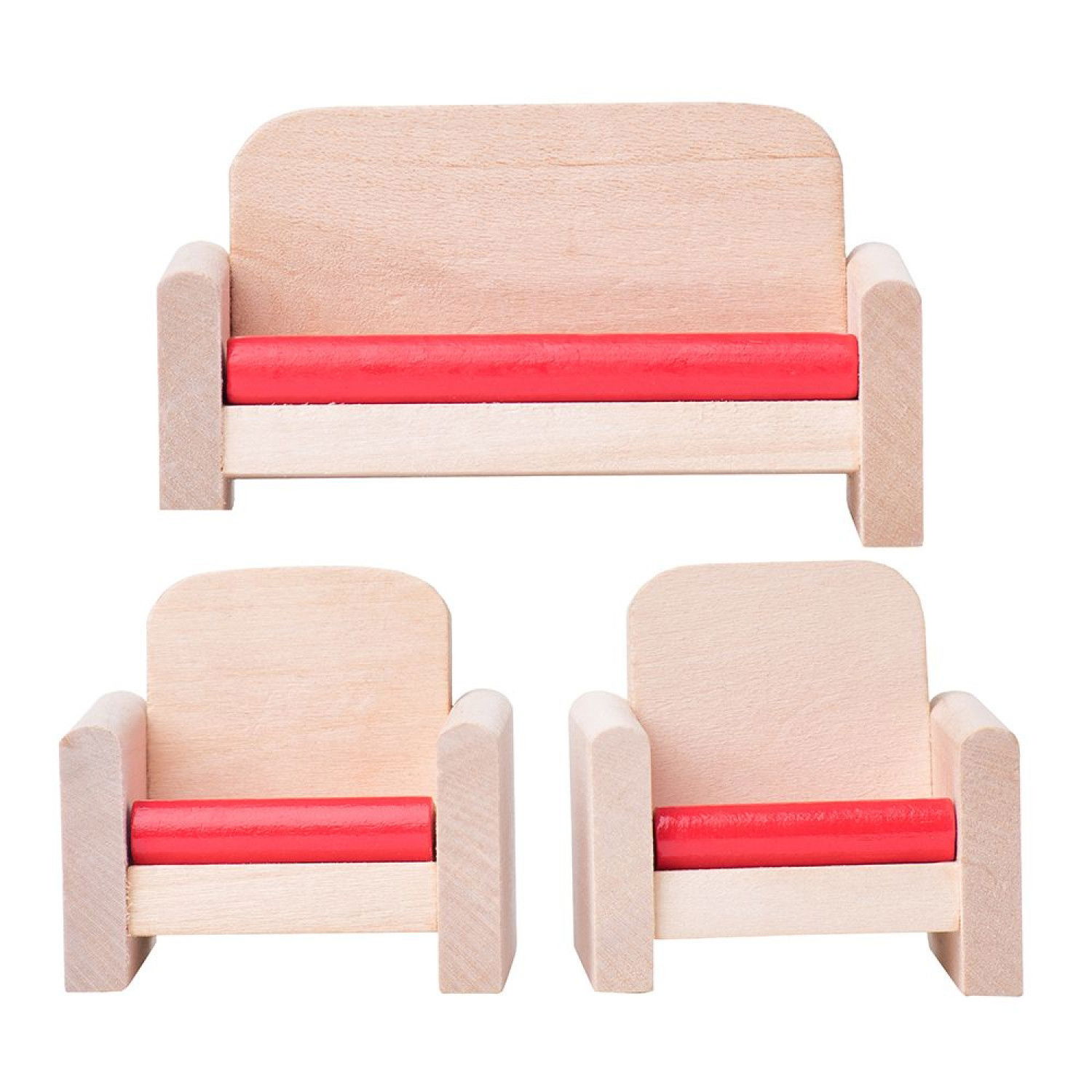 Дървена къща за кукли с аксесоари