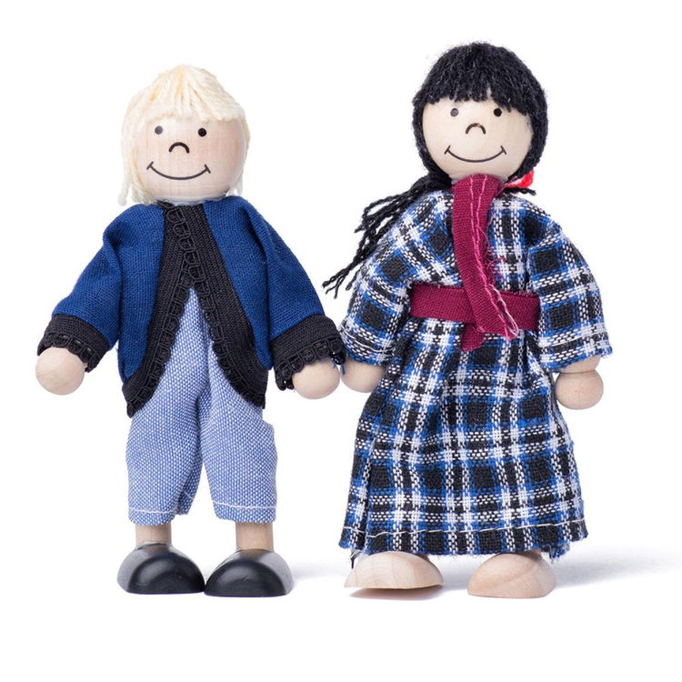 Дървена къща за кукли с аксесоари