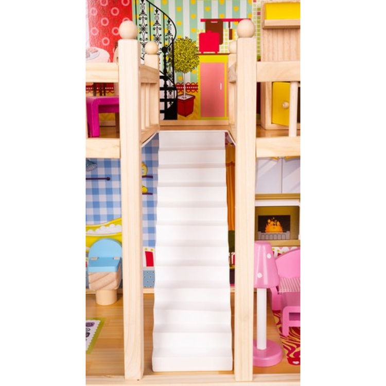 Дървена къща за кукли Kruzzel, с басейн