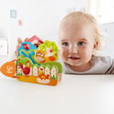 Дървена бебешка книжка Ферма, Hape