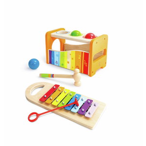 Дървена масичка с чукче и ксилифон, Hape