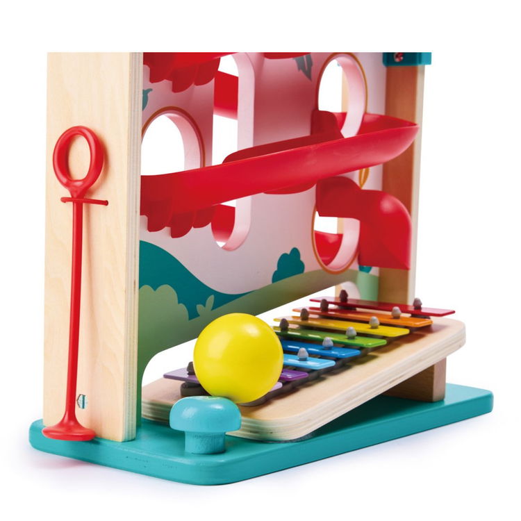 Дървена музикална писта с топчета и ксилифон, Hape