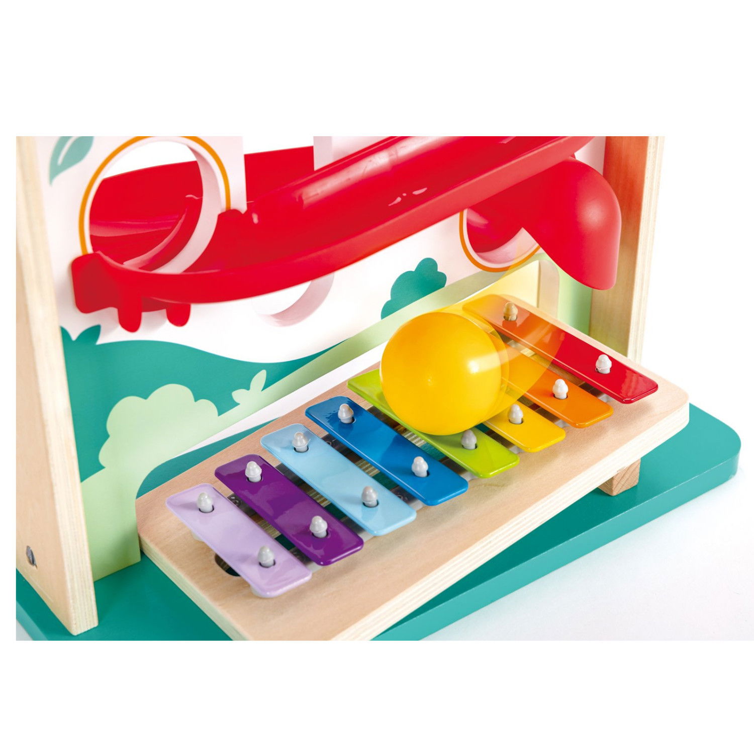 Дървена музикална писта с топчета и ксилифон, Hape