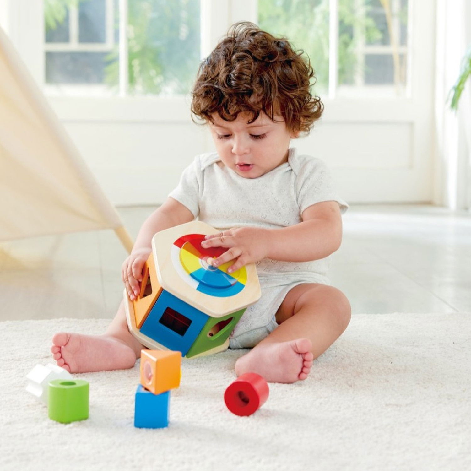 Дървен цветен сортер, Hape