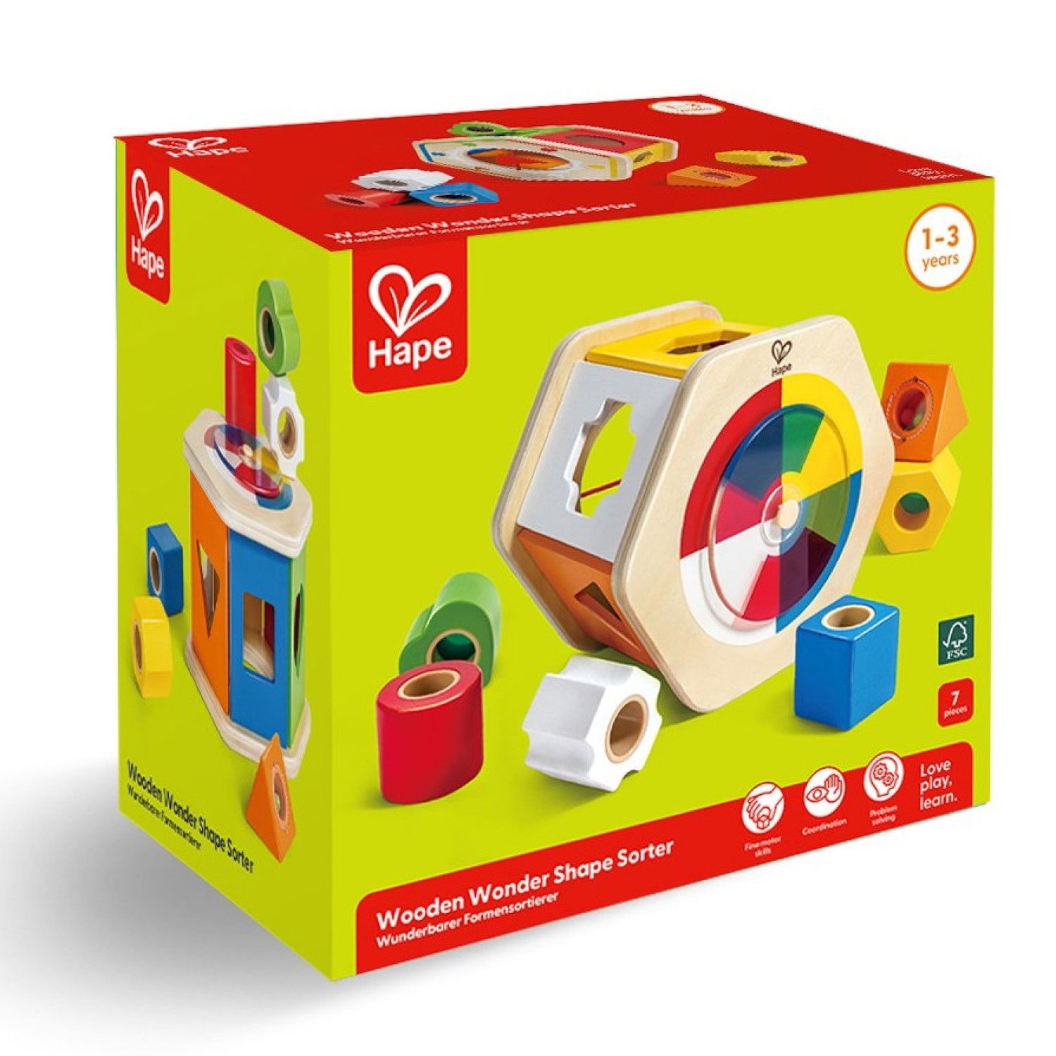 Дървен цветен сортер, Hape
