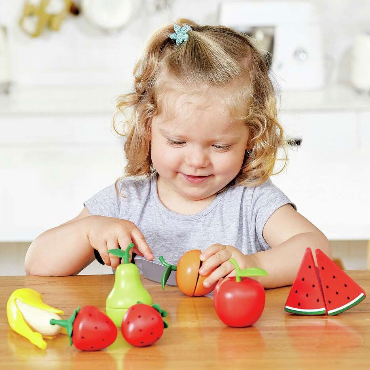 Дървен комплект Плодове, Hape