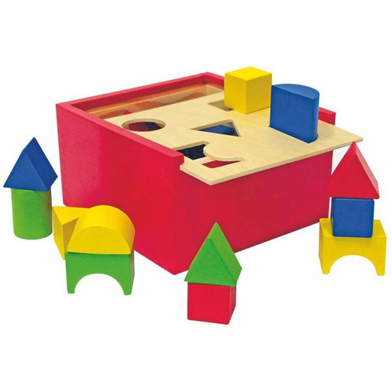 Дървен сортер в кутия