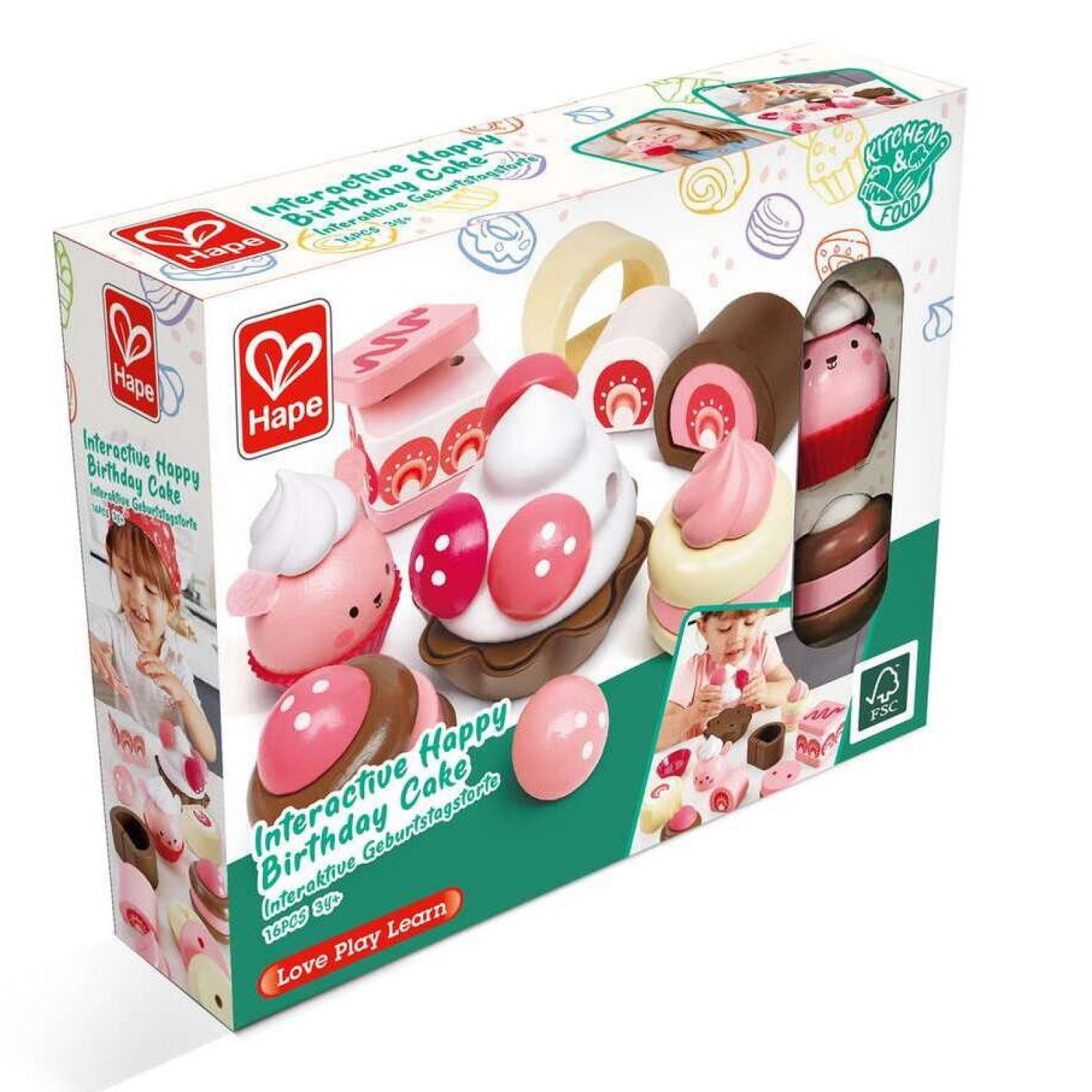 Дървен комплект Ягодов десерт, Hape