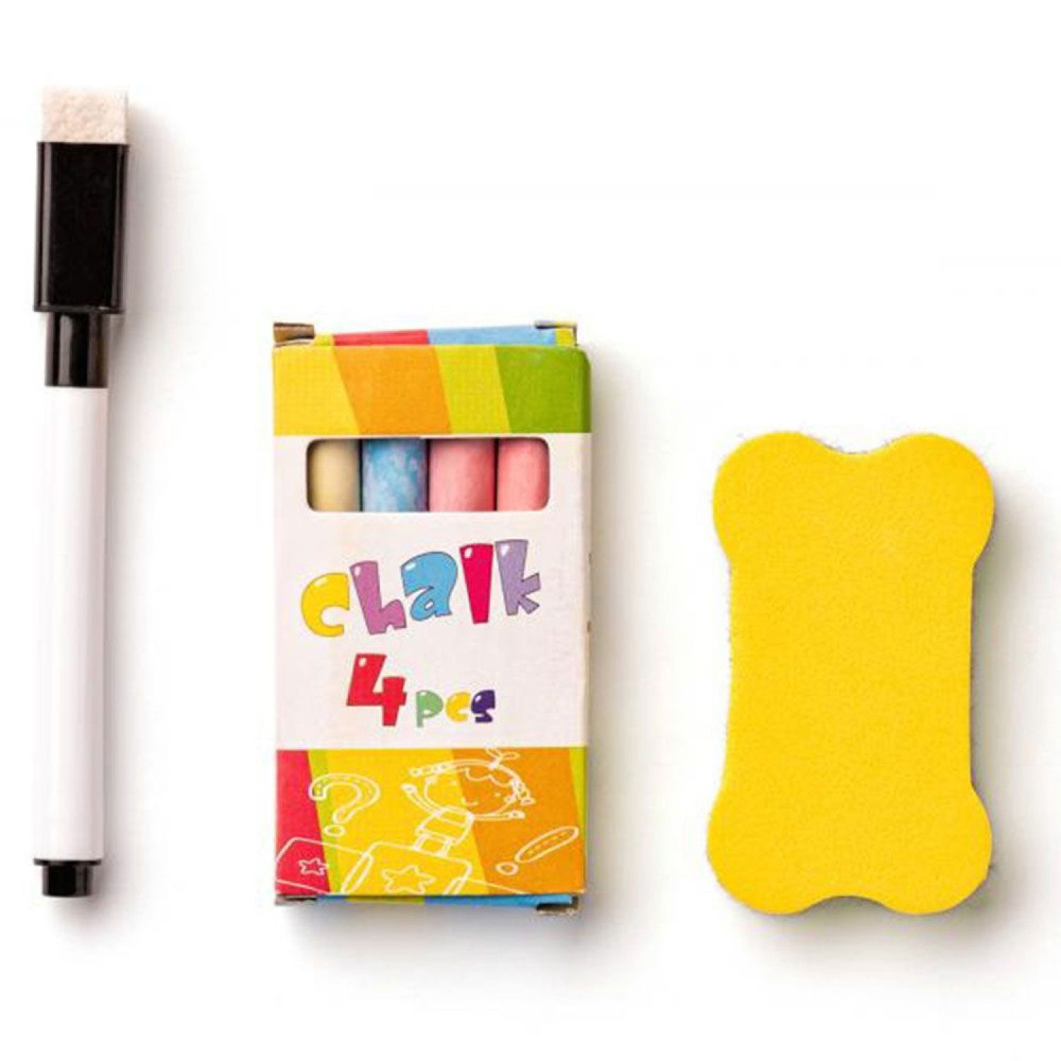 Дървена двустранна настолна магнитна дъска, с букви и цифри