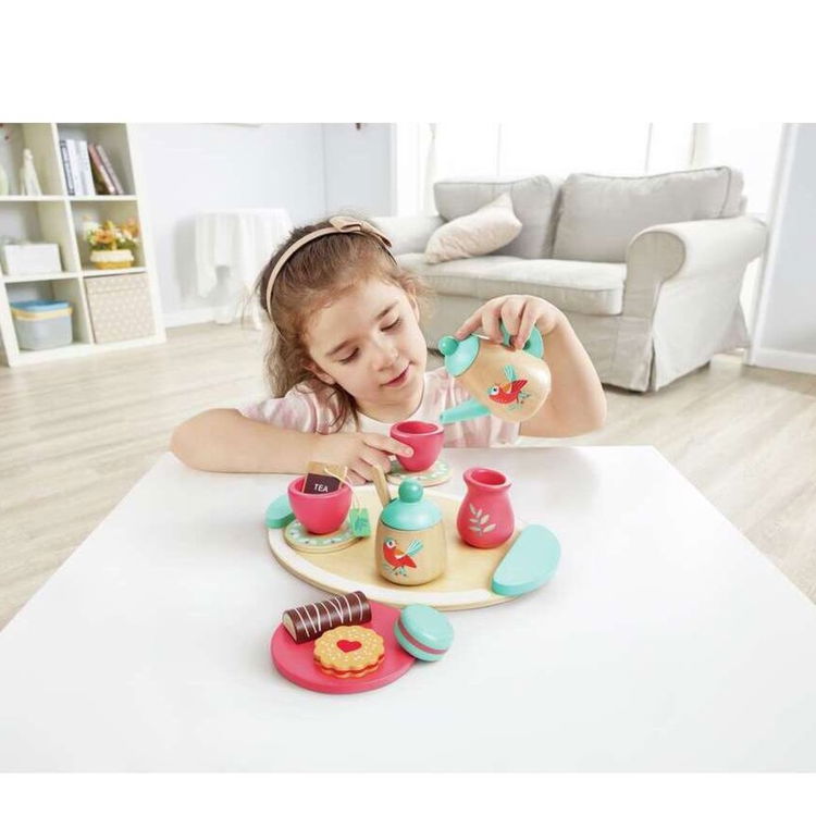 Дървен комплект за игра Време за чай, Hape