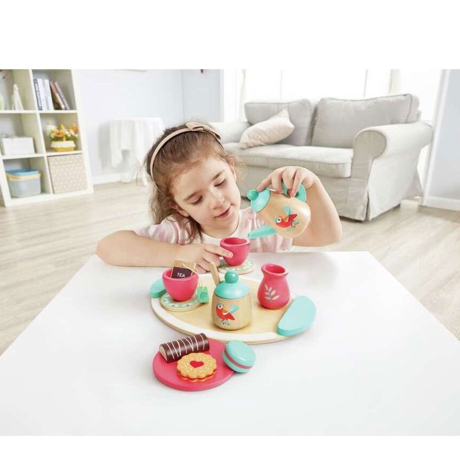 Дървен комплект за игра Време за чай, Hape