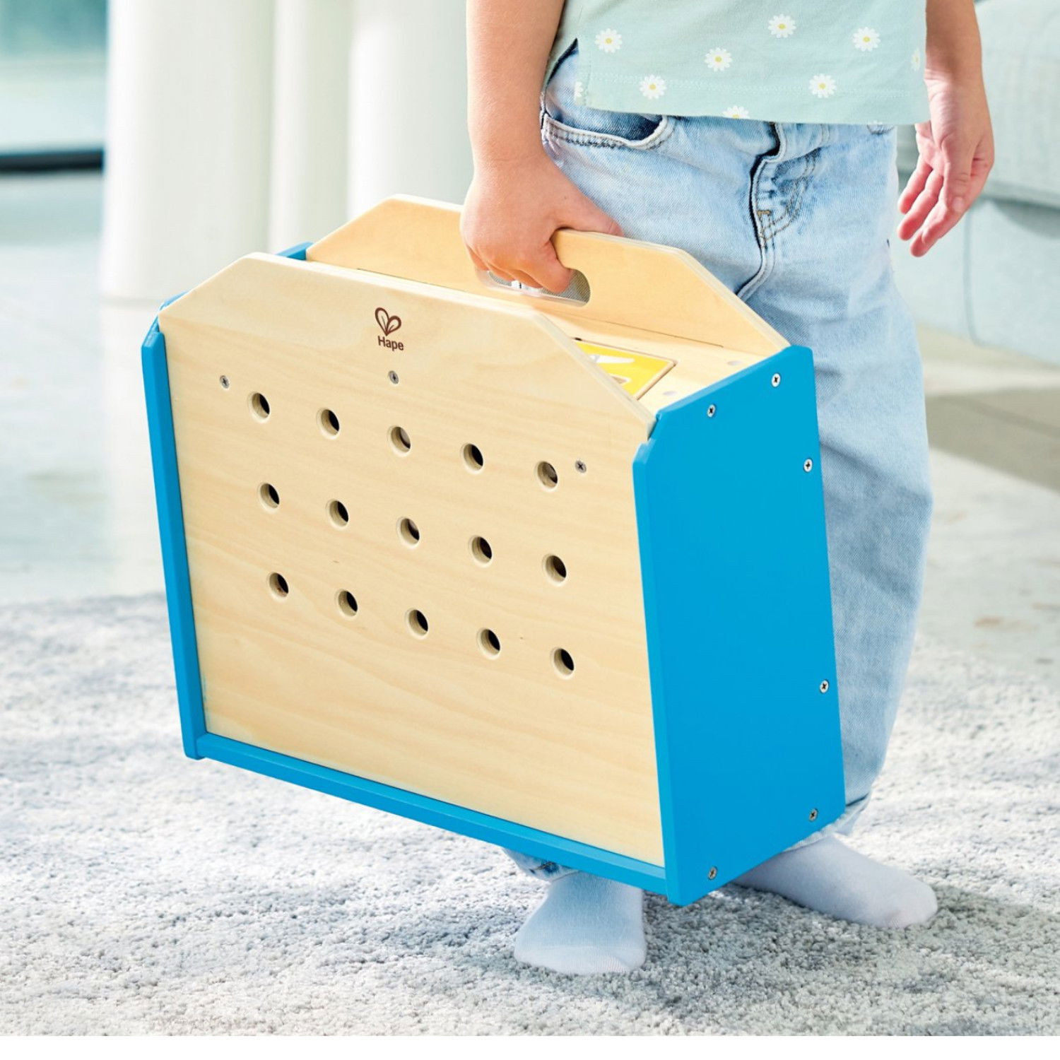 Дървена работна маса с инструменти, 51 части, Hape