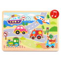 Дървен музикален пъзел Превозни средства