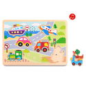 Дървен музикален пъзел Превозни средства