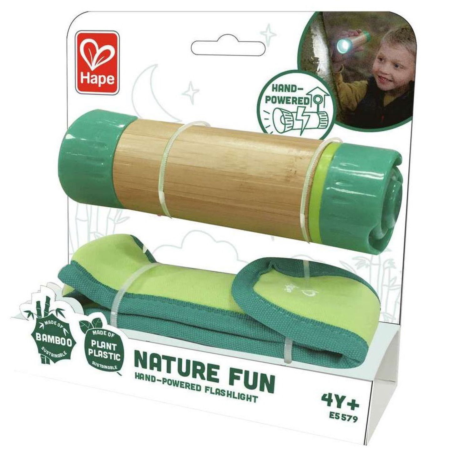 Дървено фенерче с ръчно зареждане, Hape