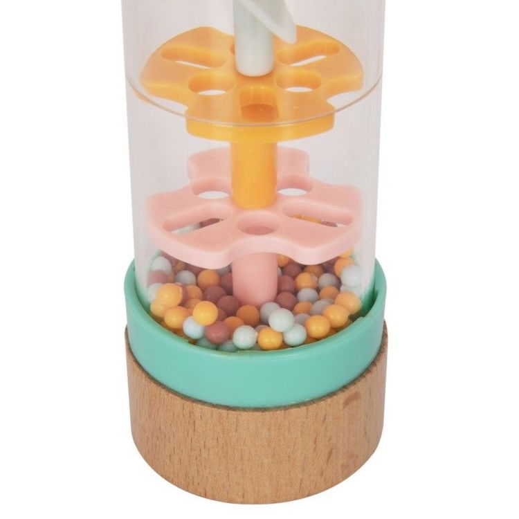 Дървена бебешка дрънкалка – Дъждовни капки с мъниста