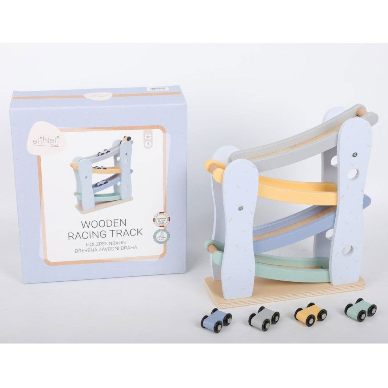 Дървена писта Роли с 4 коли