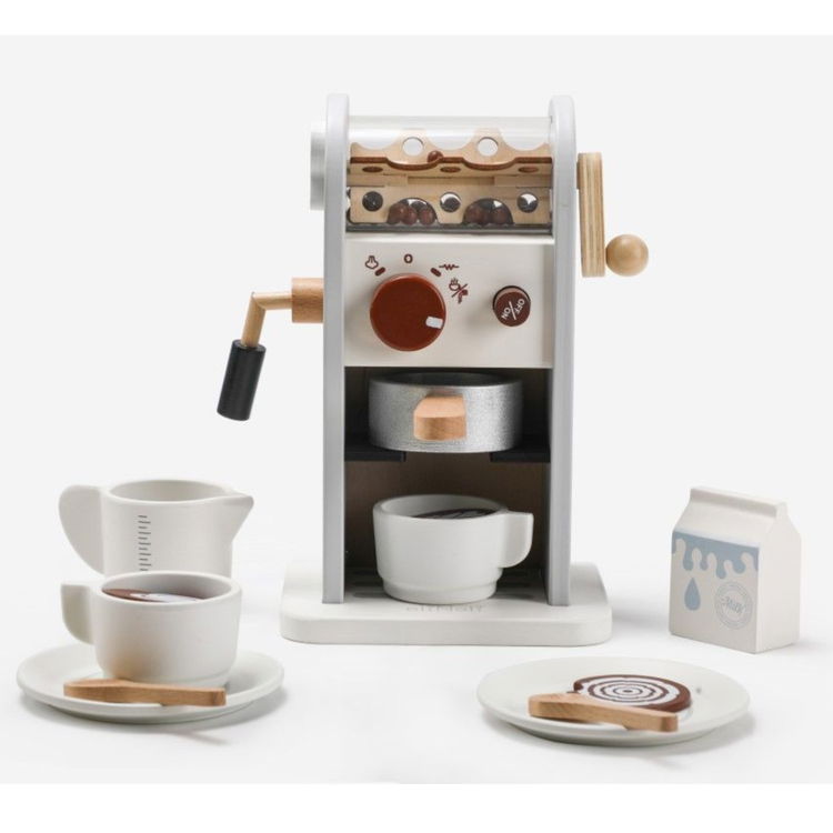 Дървена кафе машина с аксесоари