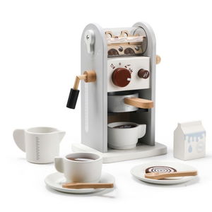 Дървена кафе машина с аксесоари