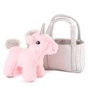 Плюшен еднорог в чанта