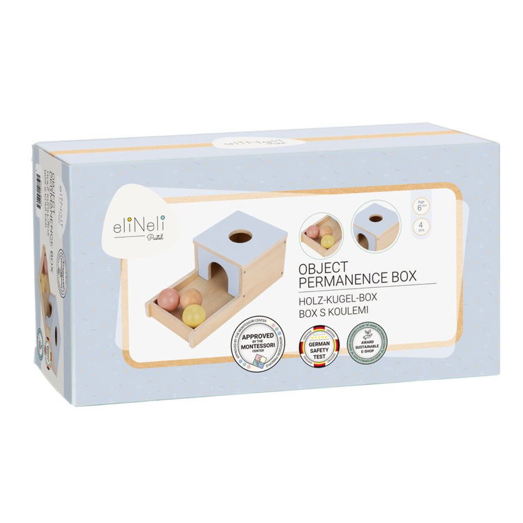 Дървена кутия с топчета Пастел