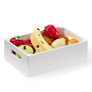 Дървени плодове за рязане в щайга