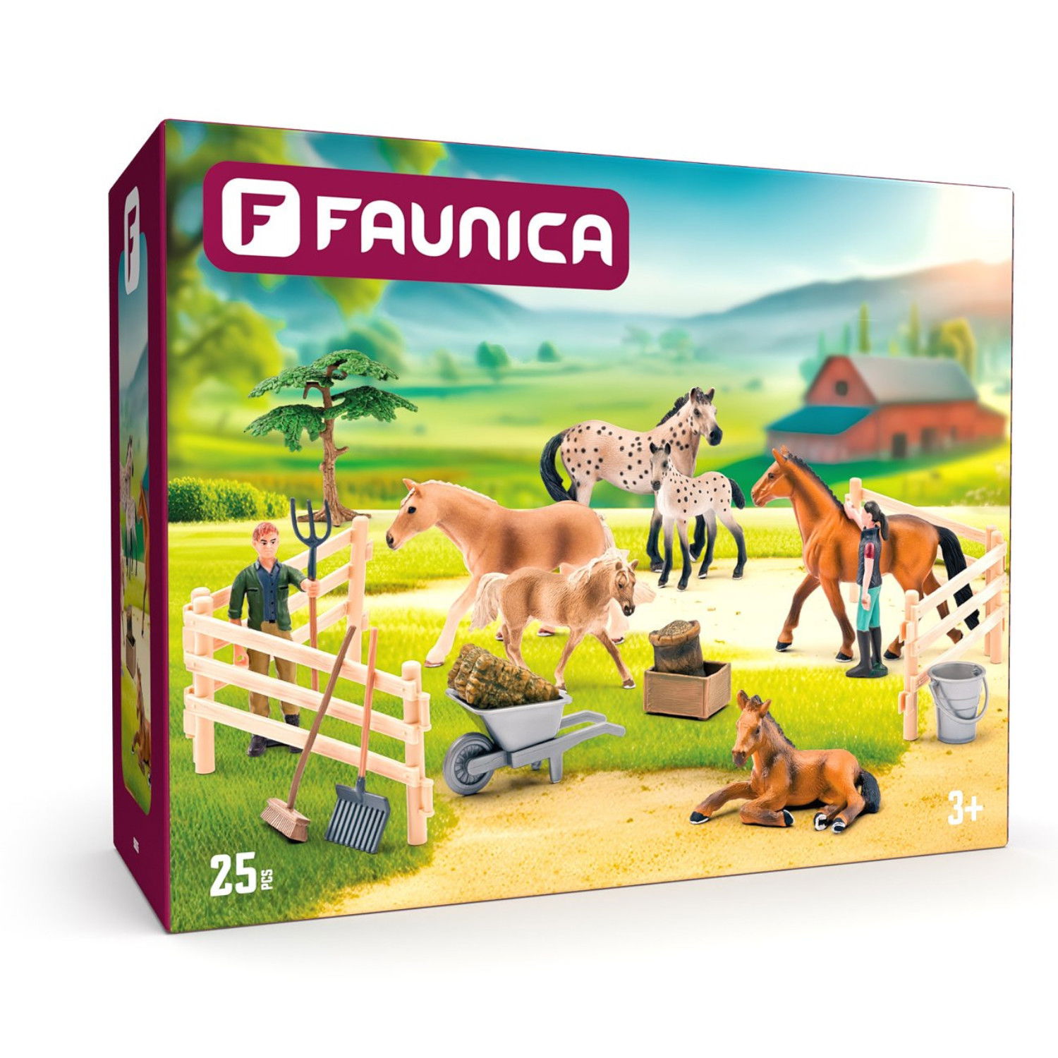 Конеферма с кончета и аксесоари, 25 части