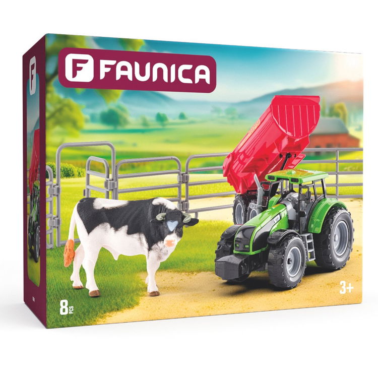 Трактор с бик и аксесоари, 8 части