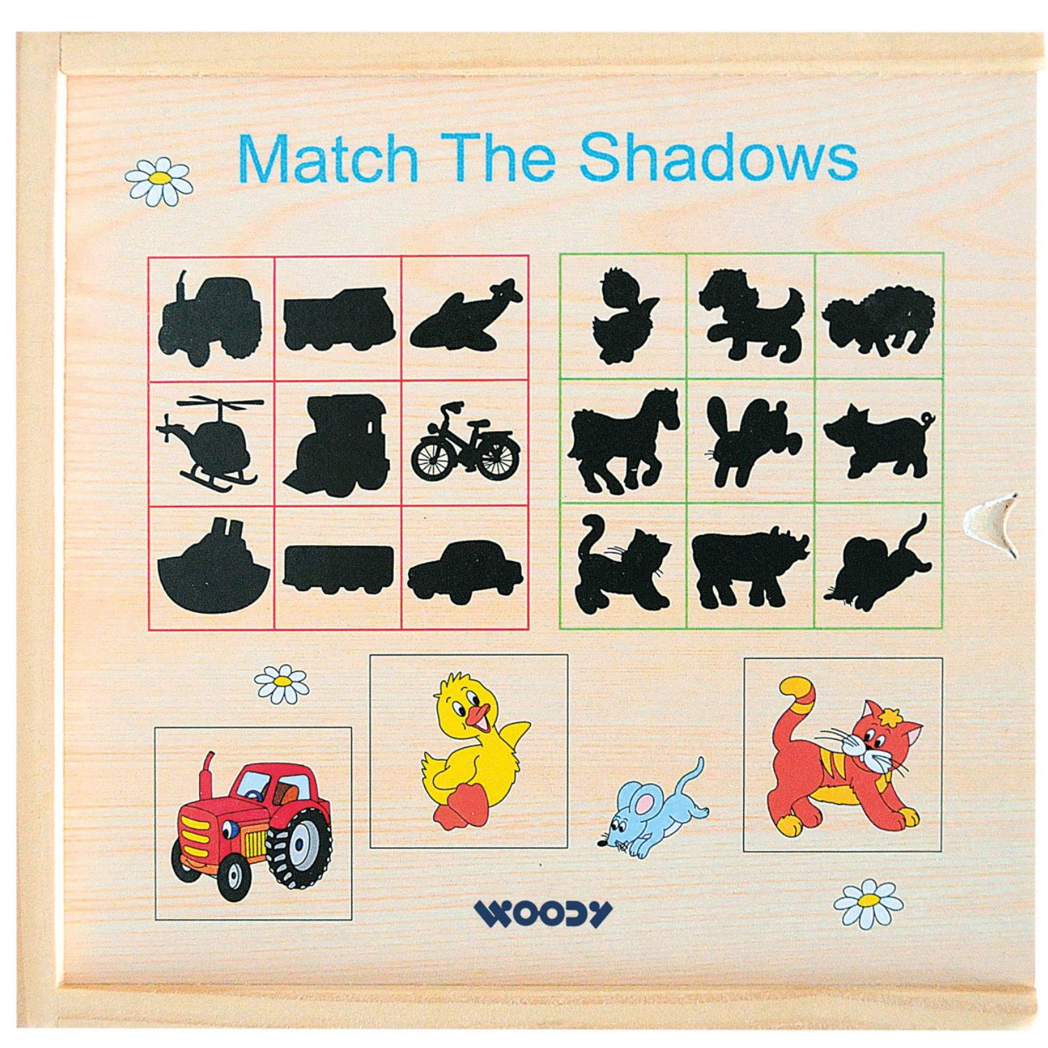 Дървена игра - пъзел Намери сянката