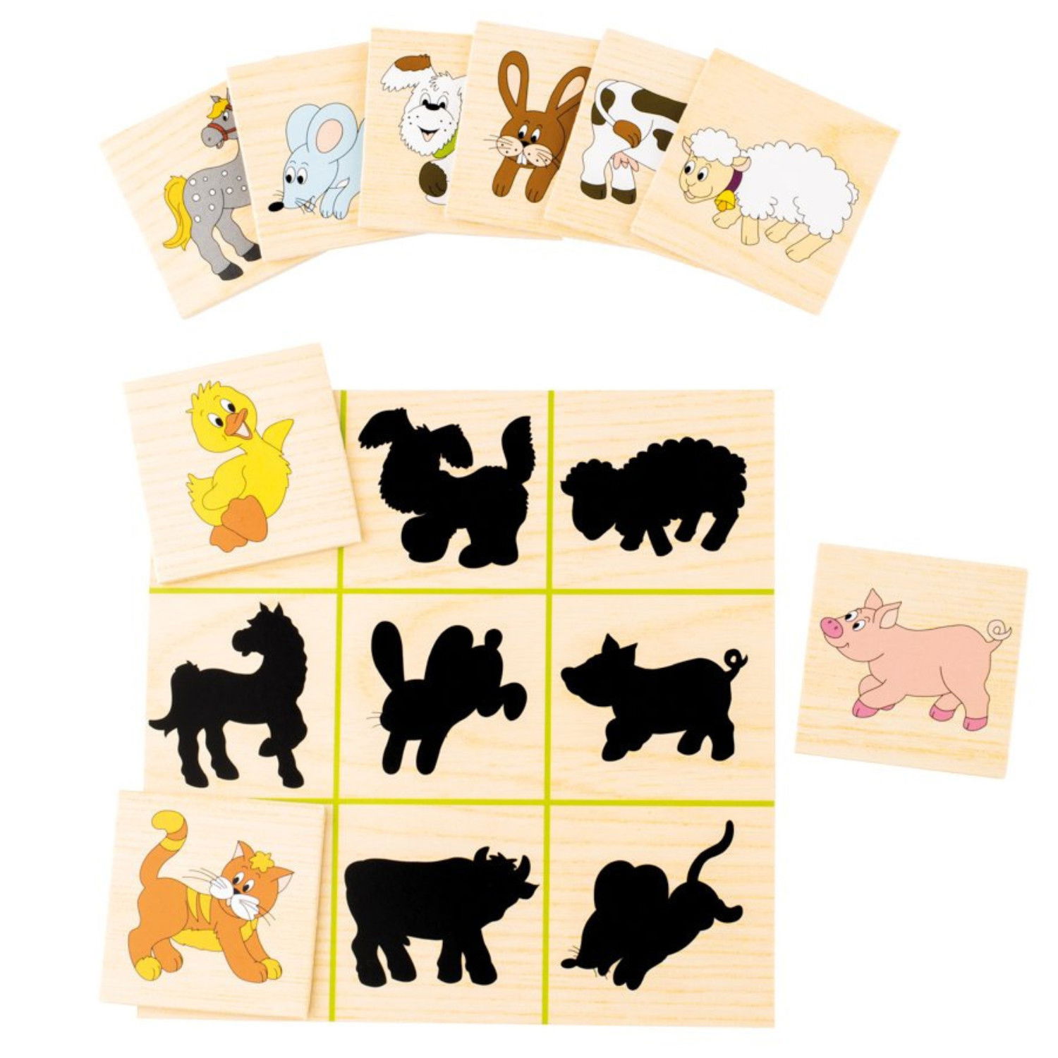 Дървена игра - пъзел Намери сянката