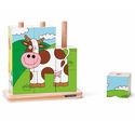 Дървен пъзел за нанизване Фермата
