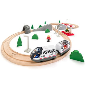 Комплект влакче с електрически локомотив и аксесоари, 44 части