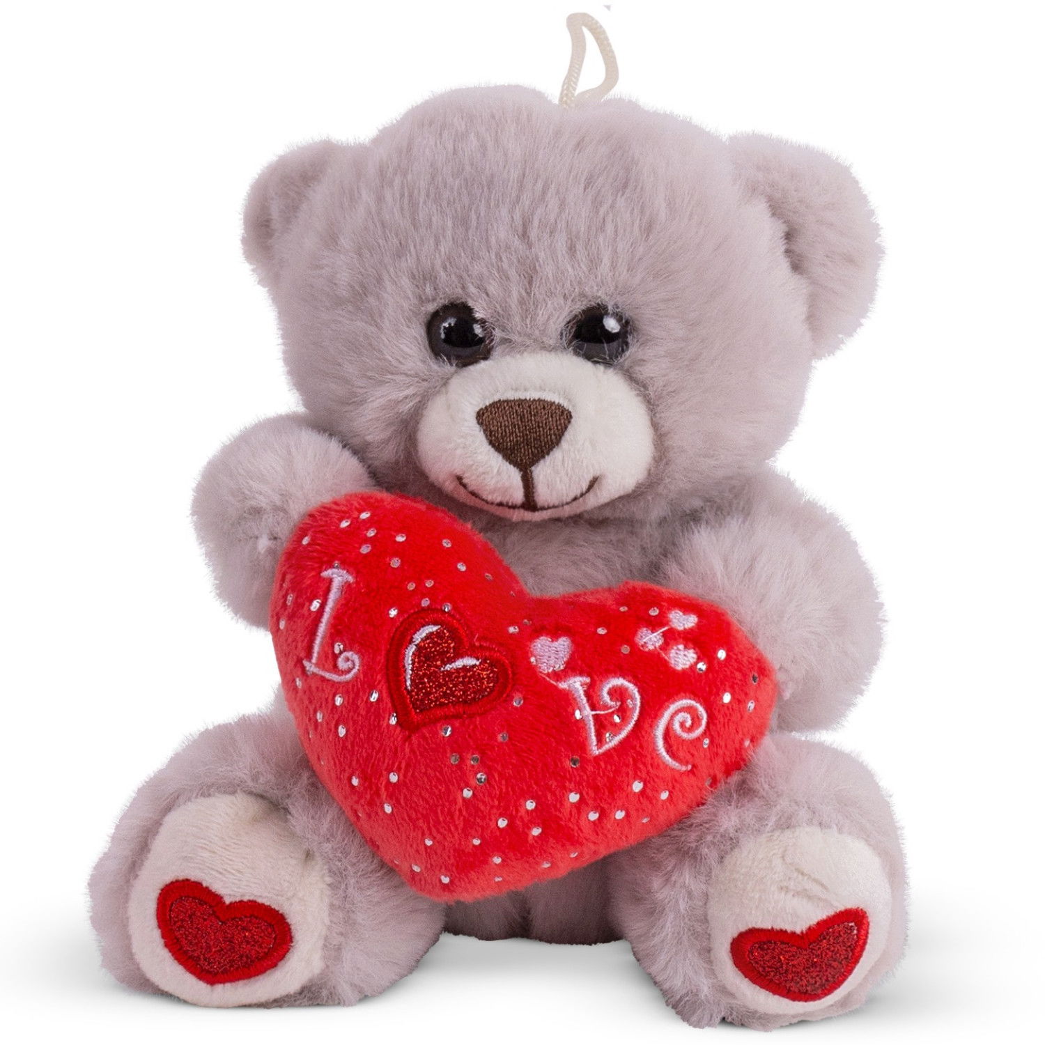 Плюшено мече със сърце