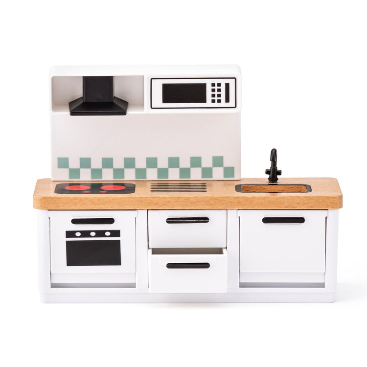 Дървена къща за кукли с обзавеждане Моли