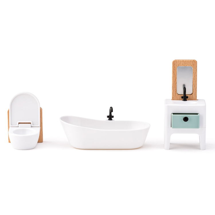 Дървена къща за кукли с обзавеждане Моли