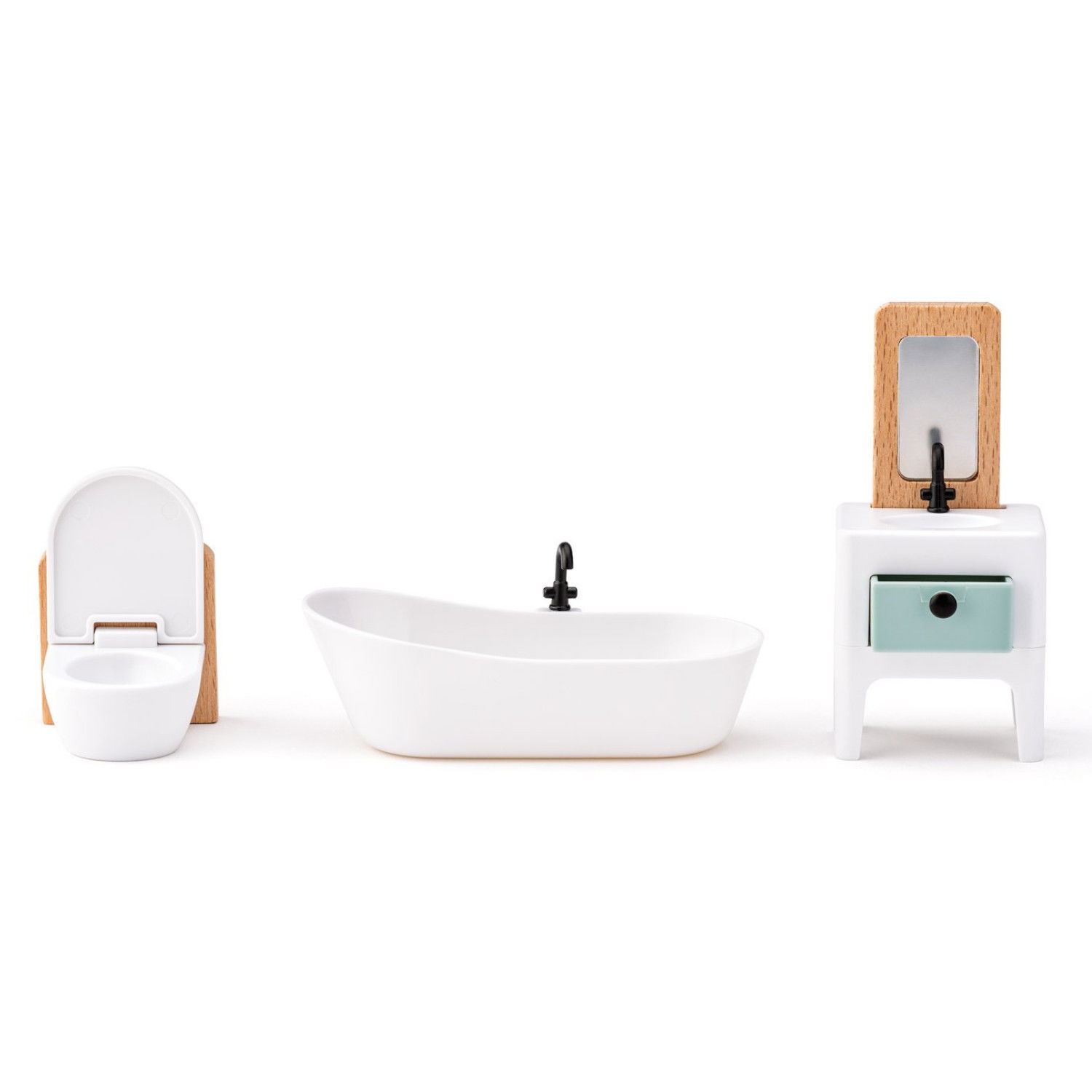 Дървена къща за кукли с обзавеждане Моли