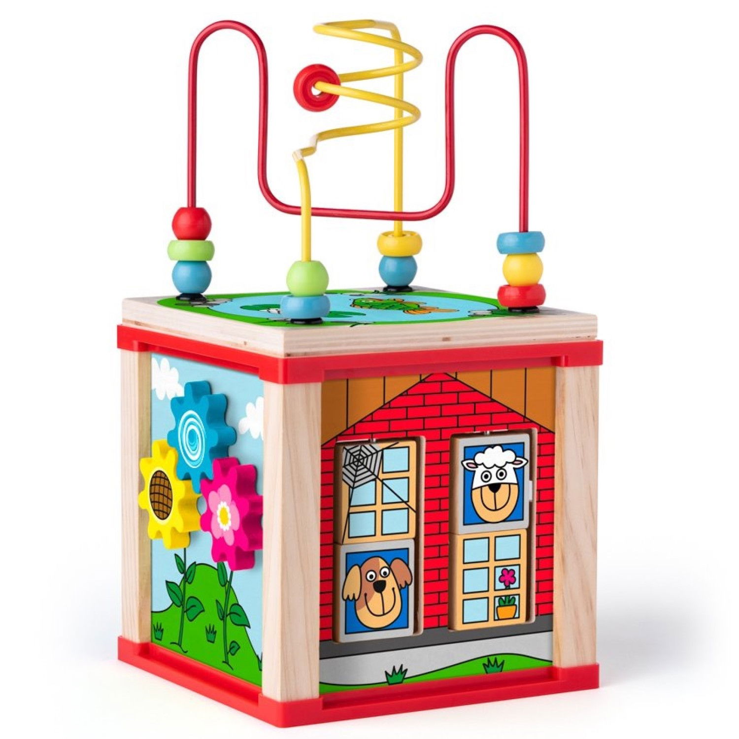 Дървен образователен куб