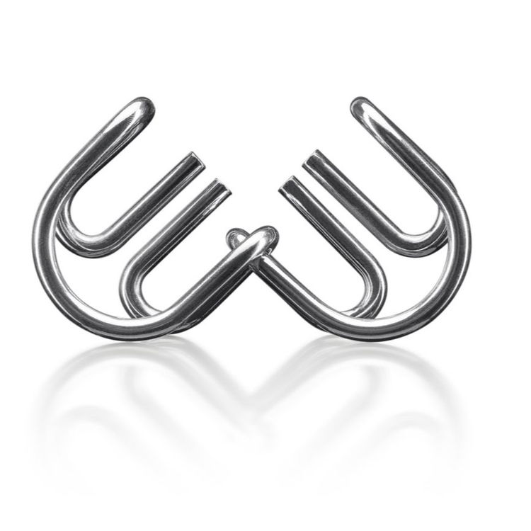 Комплект дървени и метални пъзели-главоблъсканици, 6 броя