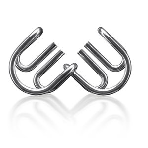 Комплект дървени и метални пъзели-главоблъсканици, 6 броя