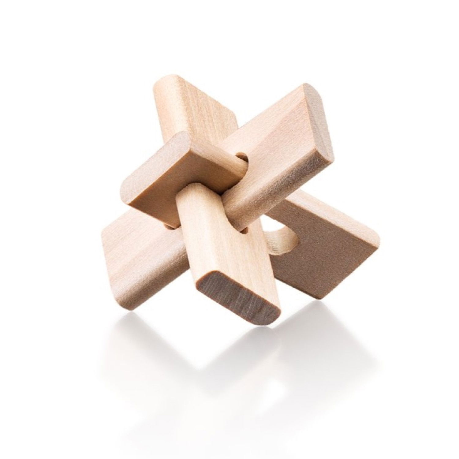 Комплект дървени и метални пъзели-главоблъсканици, 6 броя