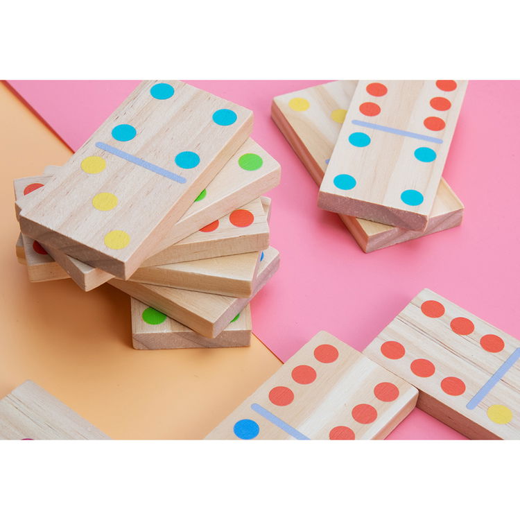 Дървено домино за игра на двора