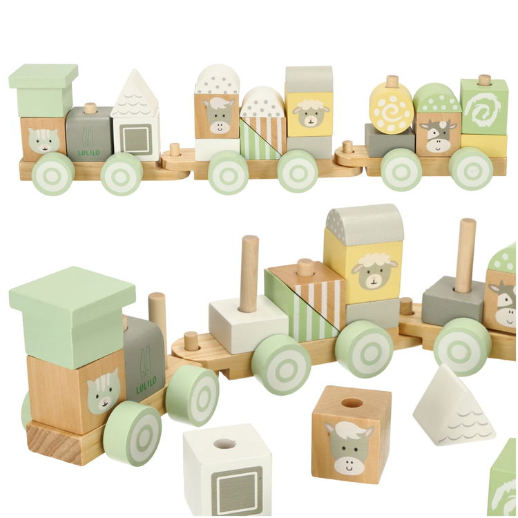 Дървено влакче - конструктор