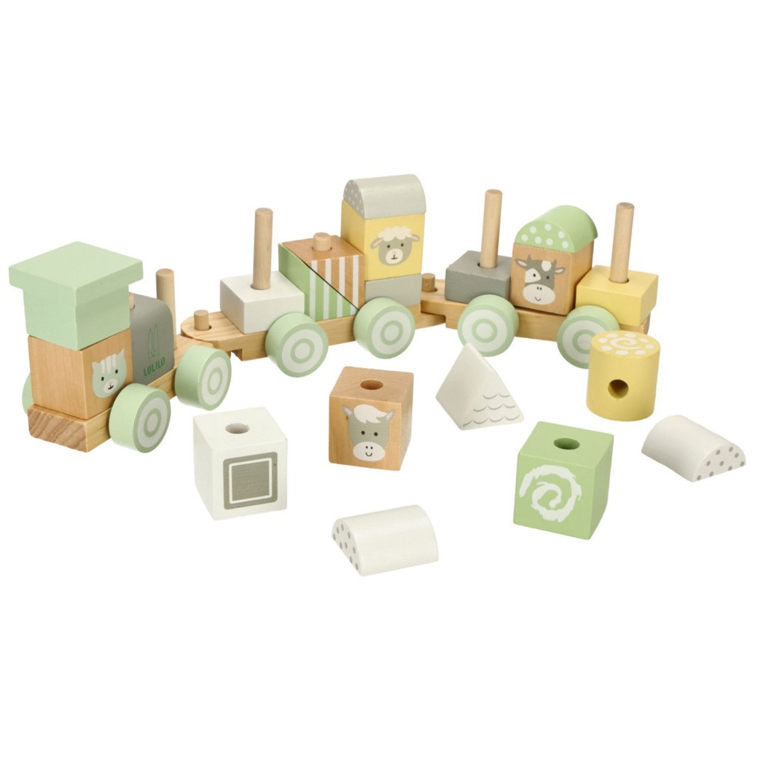 Дървено влакче - конструктор