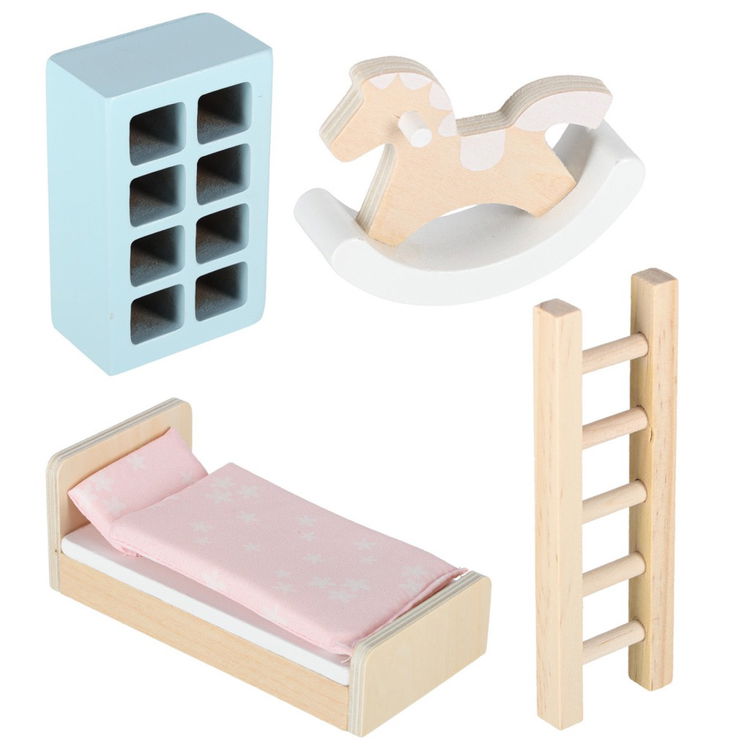 Къща за кукли в куфарче с аксесоари